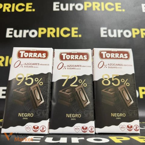 Шоколад Torras Negro 0% цукру