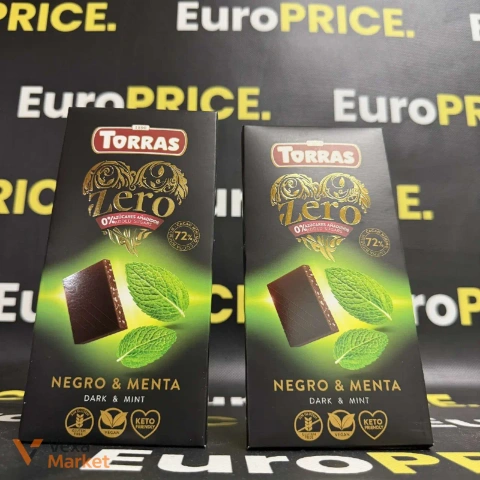 Π¨ΠΎΠΊΠΎΠ»Π°Π΄ Torras Zero Negro & Menta Π±Π΅Π· ΡΡΠΊΡΡ 125Π³