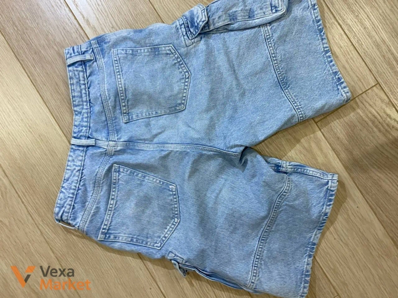 Шорти ZARA карго світло-блакитні — фото 3