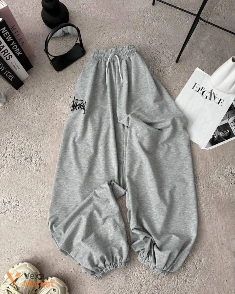 Штани Stussy з вишивкою, чорні, сірі, сині — фото 5