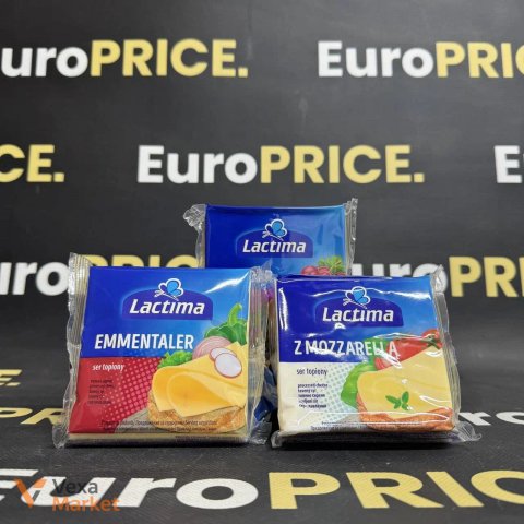 Сир тостовий Lactima Emmentaler / Mozzarella 130г