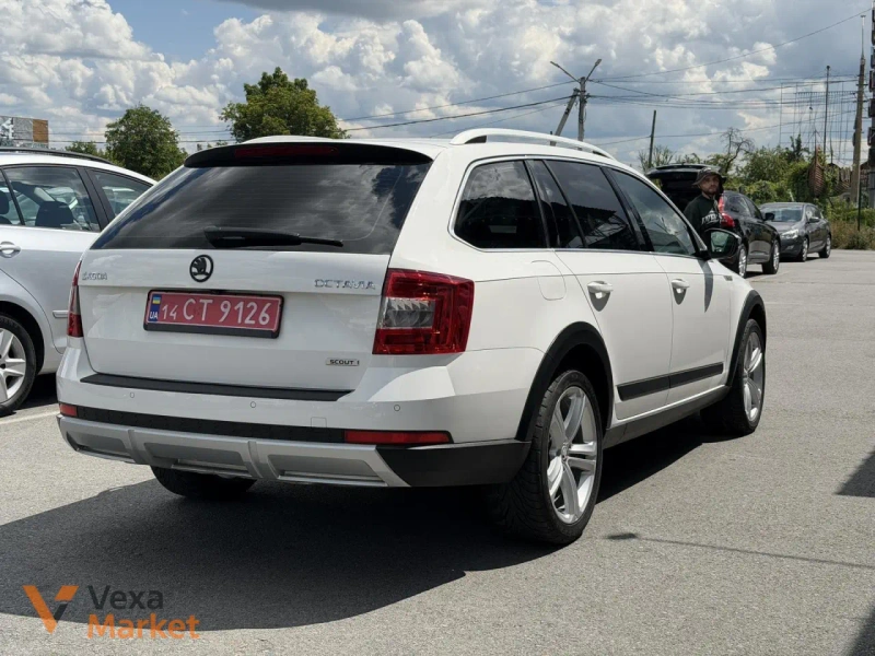 Skoda Octavia Scout 2015 Дизель 2.0 л. Автомат Белый — фото 3