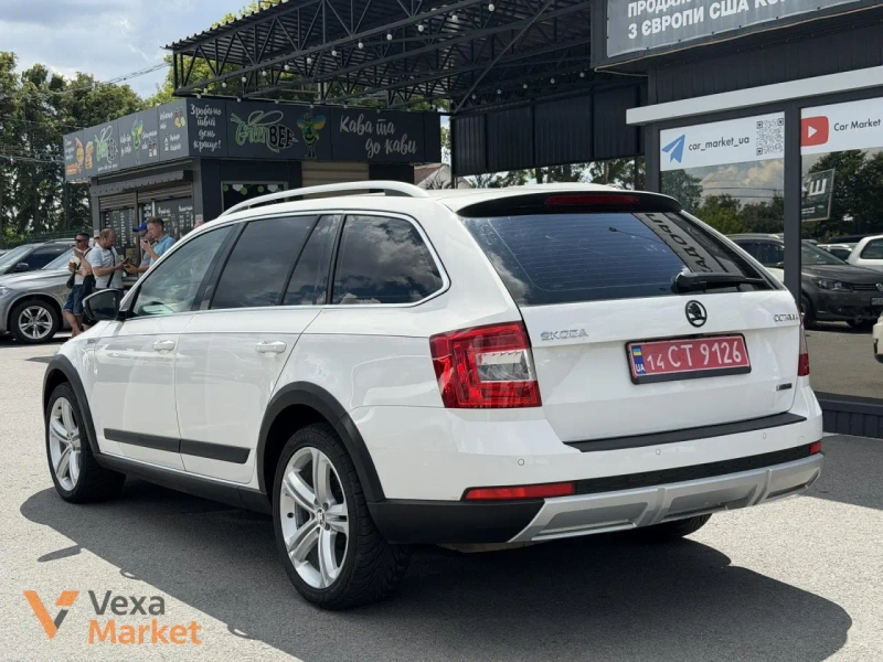 Skoda Octavia Scout 2015 Дизель 2.0 л. Автомат Белый — фото 4