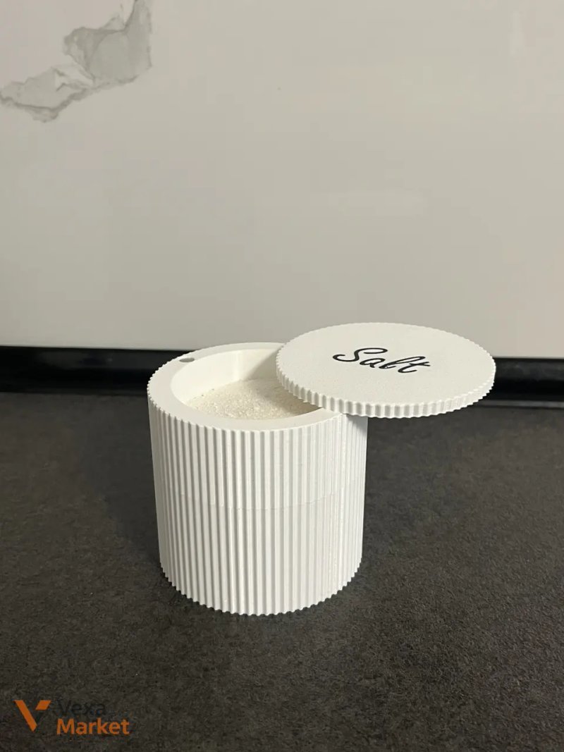 Стильна 3D-друкована сільничка з поворотною кришкою — фото 2