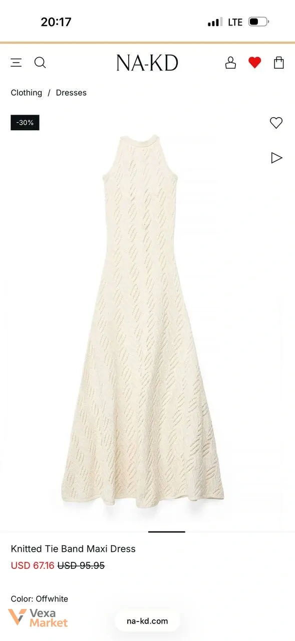 Сукня NA-KD Knitted Tie Band Maxi Dress — фото 3