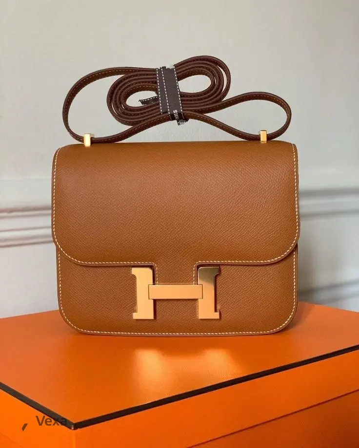 Сумка Hermes Constance золото — фото 4