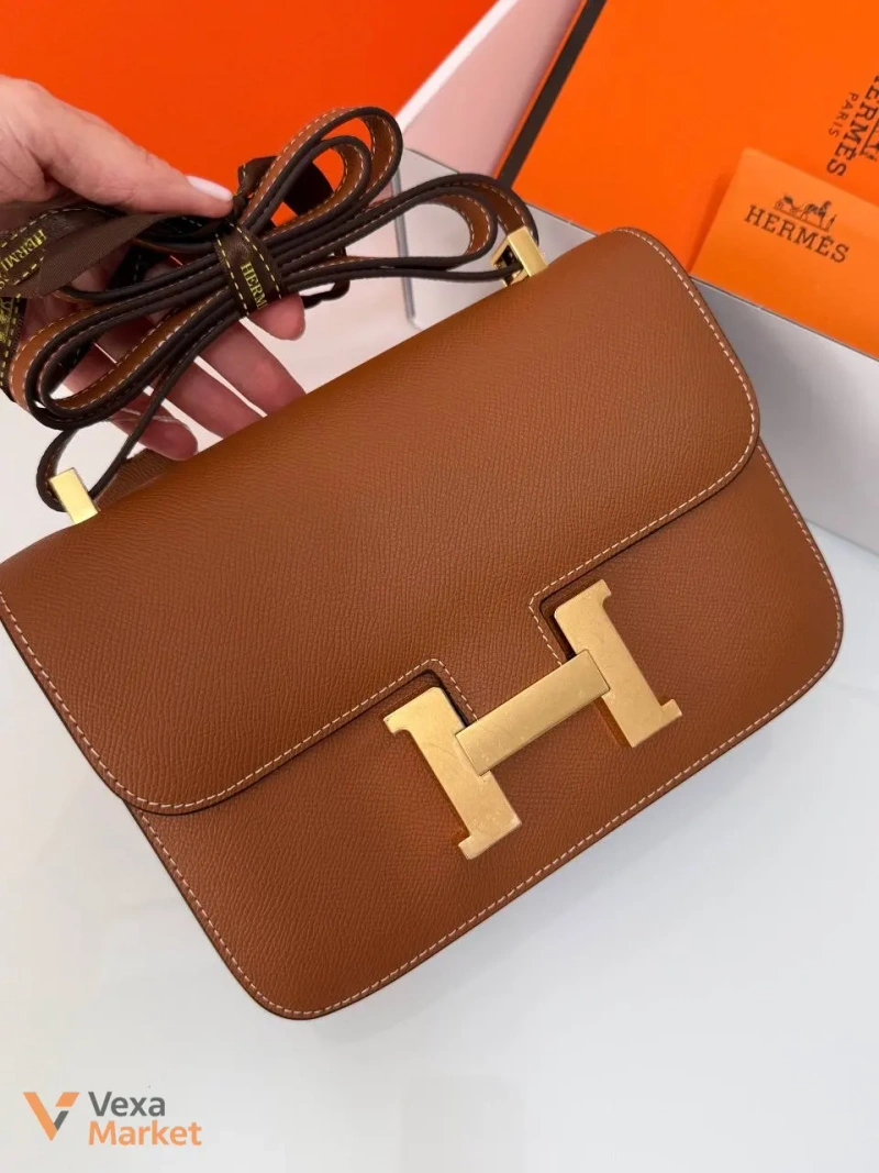 Сумка Hermes Constance золото — фото 5