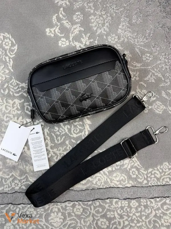 Сумка унісекс Lacoste Reporter Bag Black/Grey — фото 2
