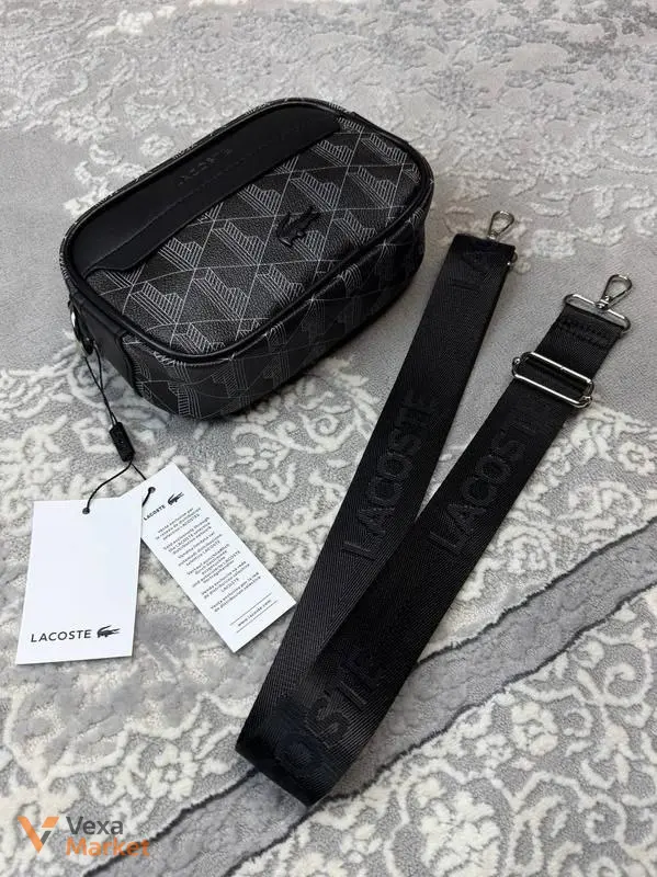Сумка унісекс Lacoste Reporter Bag сіра — фото 4