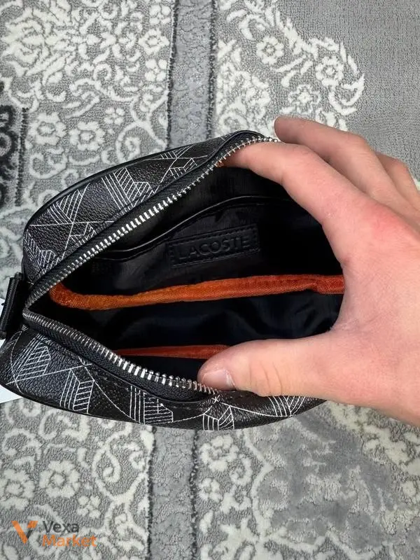 Сумка унісекс Lacoste Reporter Bag сіра — фото 6