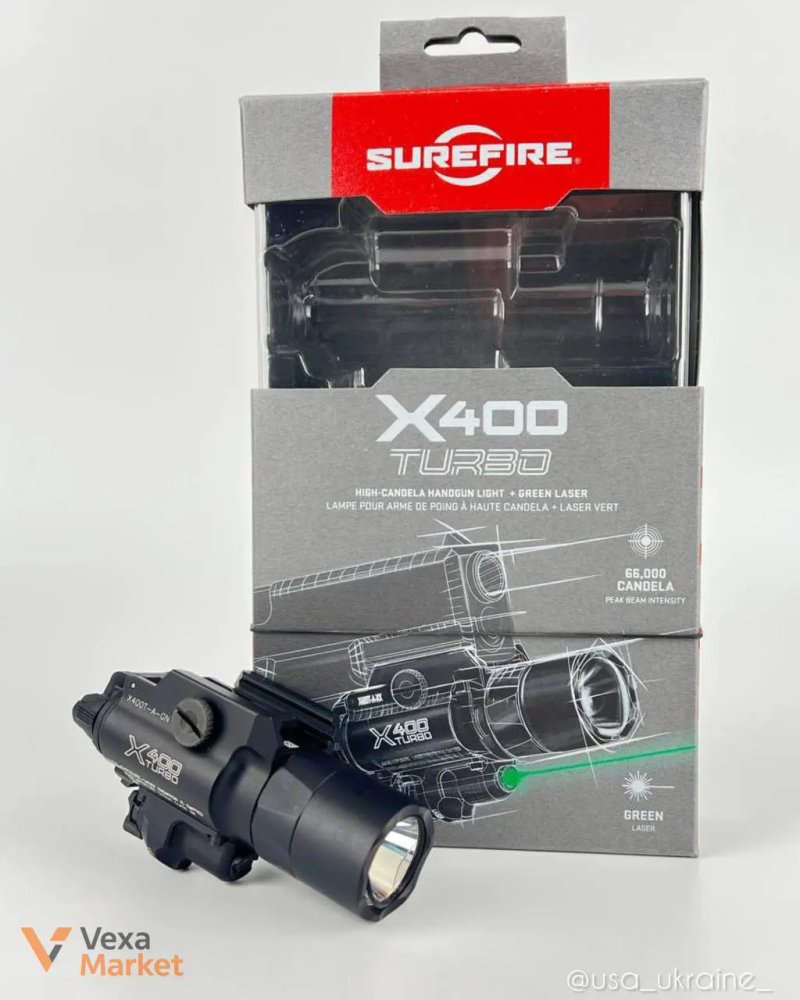 Surefire X400T-A Ліхтарик + зелений лазер — фото 3