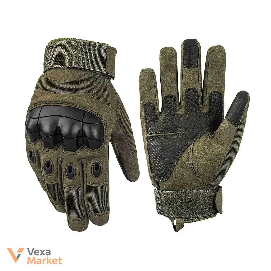 Тактичні рукавички Gloves FF 21 з захистом кісточок, мікрофібра, розміри M, XL