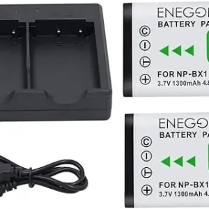 Акумулятор enegon np-bx1 (2 шт. 1300 маг) та швидкий подвійний зарядний пристрій для sony...