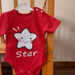 Боді для малюка червоне з принтом "Star"