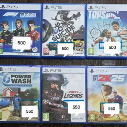 Игры для PS5: F1 2021, Suicide Squad, TopSpin 2K25, PowerWash Simulator, Grid Legends, 2K25