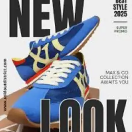 Кросівки MAX& SPORT (MAX MARA) синьо-жовті, розмір 37