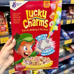 Сухий сніданок Lucky Charms Gluten Free with Marshmallows Jumbo Unicorns 298г