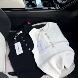 Майка Chanel жіноча біла та чорна