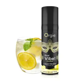Їстівний рідкий вібратор Orgie Dual Vibe! Lemon Gin and Tonic, 15 мл