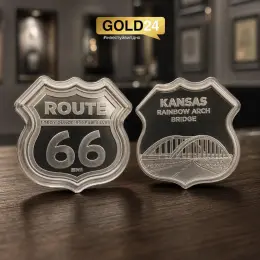 Срібна монета "Канзас — Міст Радужна Арка" 999 проба 31,1г США