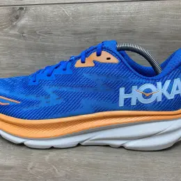 Hoka Clifton 9 синие/оранжевые мужские кроссовки размер 46.5