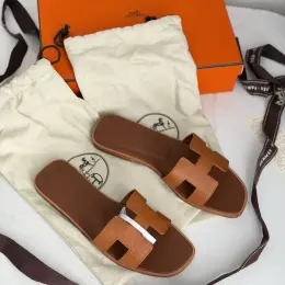 Шльопанці Hermes Oran натуральна шкіра 1:1 розмір 37