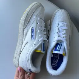 Кросівки чоловічі Reebok Prince натуральна шкіра замша сітка білі 45 розмір