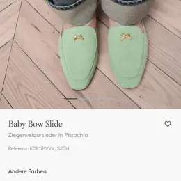 DIOR Baby Bow Slide Зеленые женские мюли