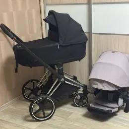 Коляска Cybex Priam Lux 2в1 чорна/сіра