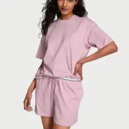 Піжама жіноча бавовняна Victoria's Secret рожева розмір XS