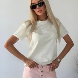 Футболка CHANEL біла/чорна