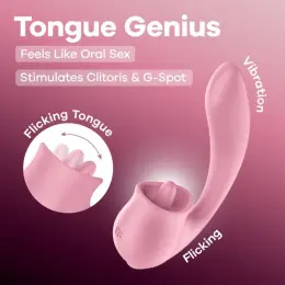 Satisfyer Tongue Genius Вібратор з подвійною стимуляцією