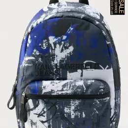 Рюкзак Karl Lagerfeld Jeans ESSENTIAL синій з абстрактним принтом