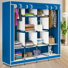 Складна тканинна шафа для одягу Storage Wardrobe 28170 на 4 секції