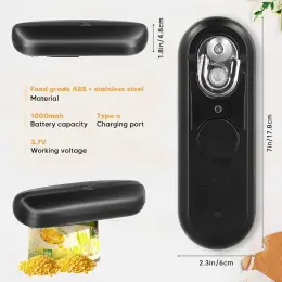 LIFEJXWEN One-Touch автоматична електрична відкривачка для консервних банок чорна