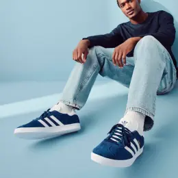 Adidas Gazelle синие мужские кроссовки 43 размер