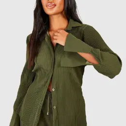 Сорочка Boohoo хакі розмір 6 (XS)