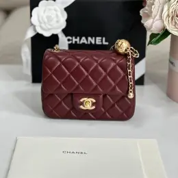 Сумка Chanel Mini 17 cm бордовая