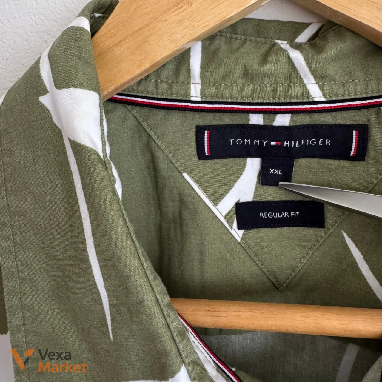 Tommy Hilfiger чоловіча сорочка XXL зелена з квітковим принтом — фото 7