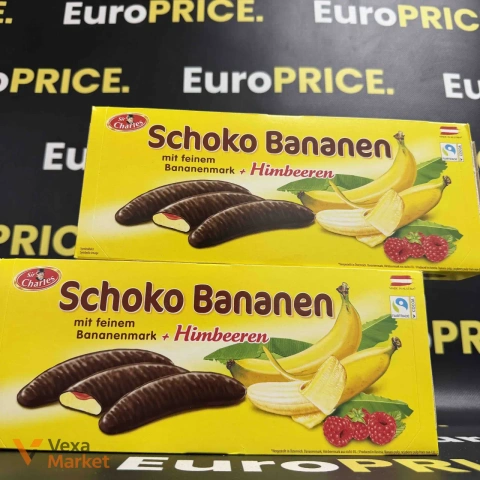 Π¦ΡΠΊΠ΅ΡΠΊΠΈ Sir Charles Schoko Bananen (Π±Π°Π½Π°Π½ Π² ΡΠΎΠΊΠΎΠ»Π°Π΄Ρ Π· ΠΌΠ°Π»ΠΈΠ½ΠΎΠ²ΠΈΠΌ Π΄ΠΆΠ΅ΠΌΠΎΠΌ) 300Π³
