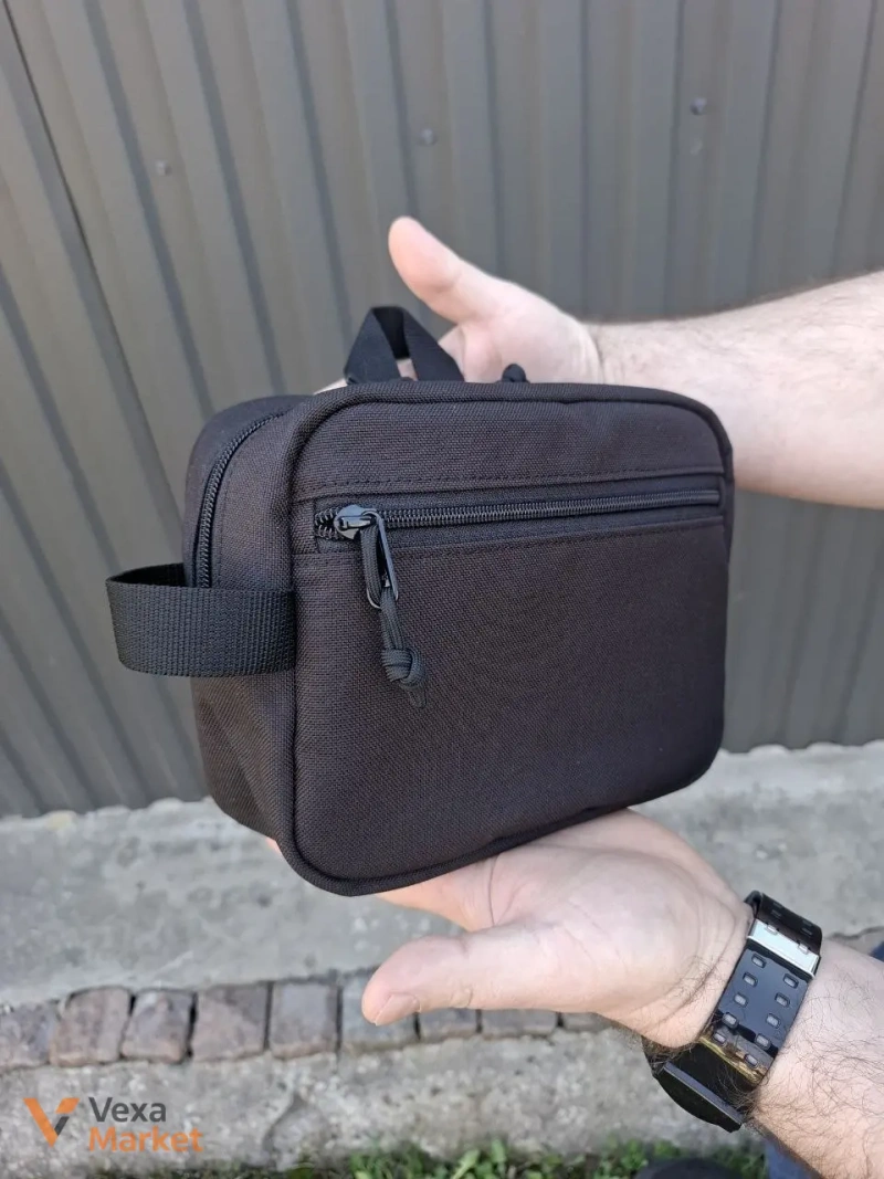 Велика містка косметичка з Cordura 1000D, 2 відділення, 21×17×8 см — фото 2