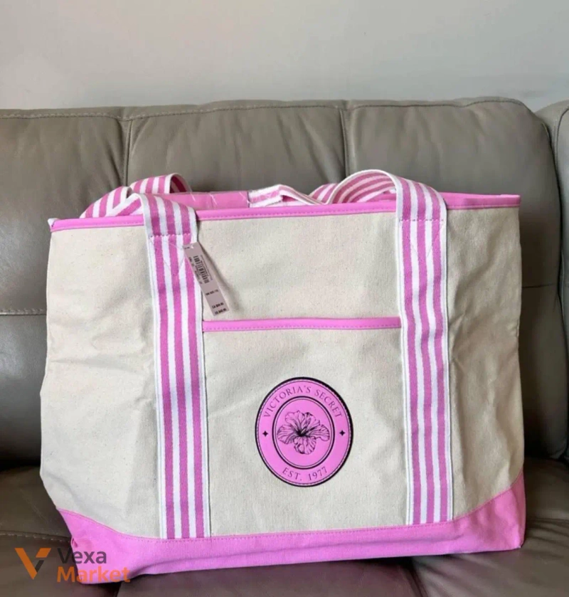 Victoria's Secret Canvas Tote Bag рожева — фото 2