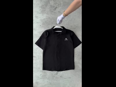 Чорна сорочка Loro Piana з муслінової льняної тканини, розміри S-XXL