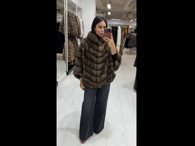 Манто из меха соболя с сивиной