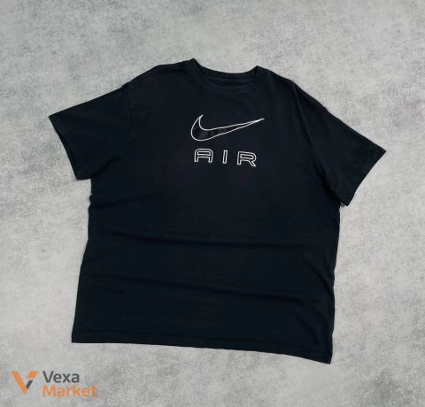 Vintage Nike AIR Big Logo Black Tee XL