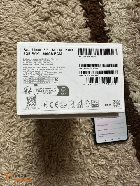 Xiaomi Redmi Note 13 Pro 4G 256GB Midnight Black