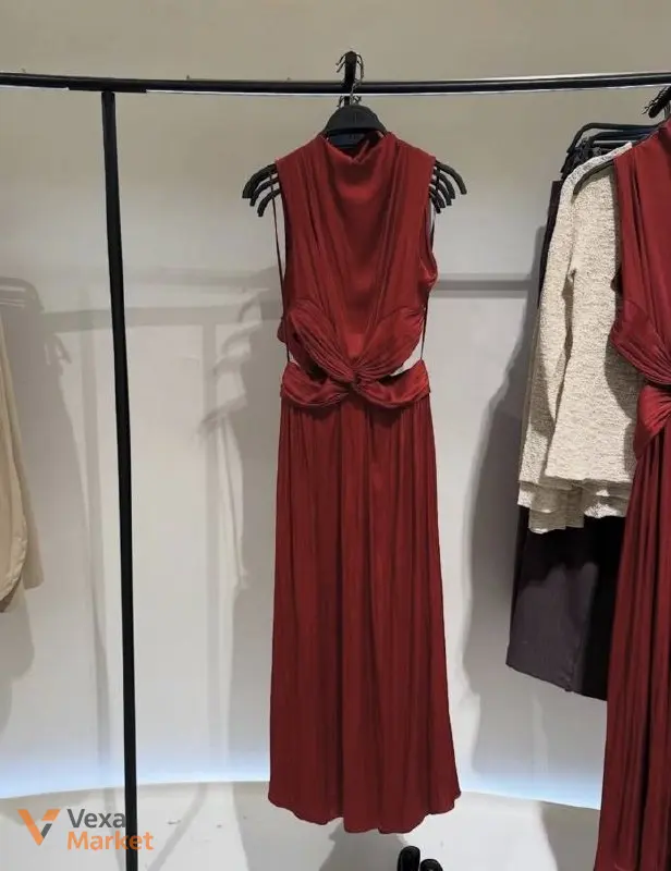 Zara Платье женское бордовое размер XS, S