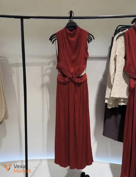 Zara Платье женское бордовое размер XS, S