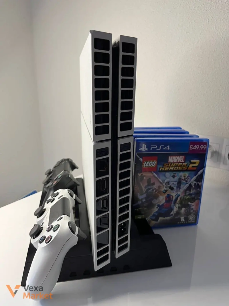 Зарядна док-станція для Playstation 4/SLIM/FAT з 2 вентиляторами та зарядкою для 2 геймпадів — фото 2