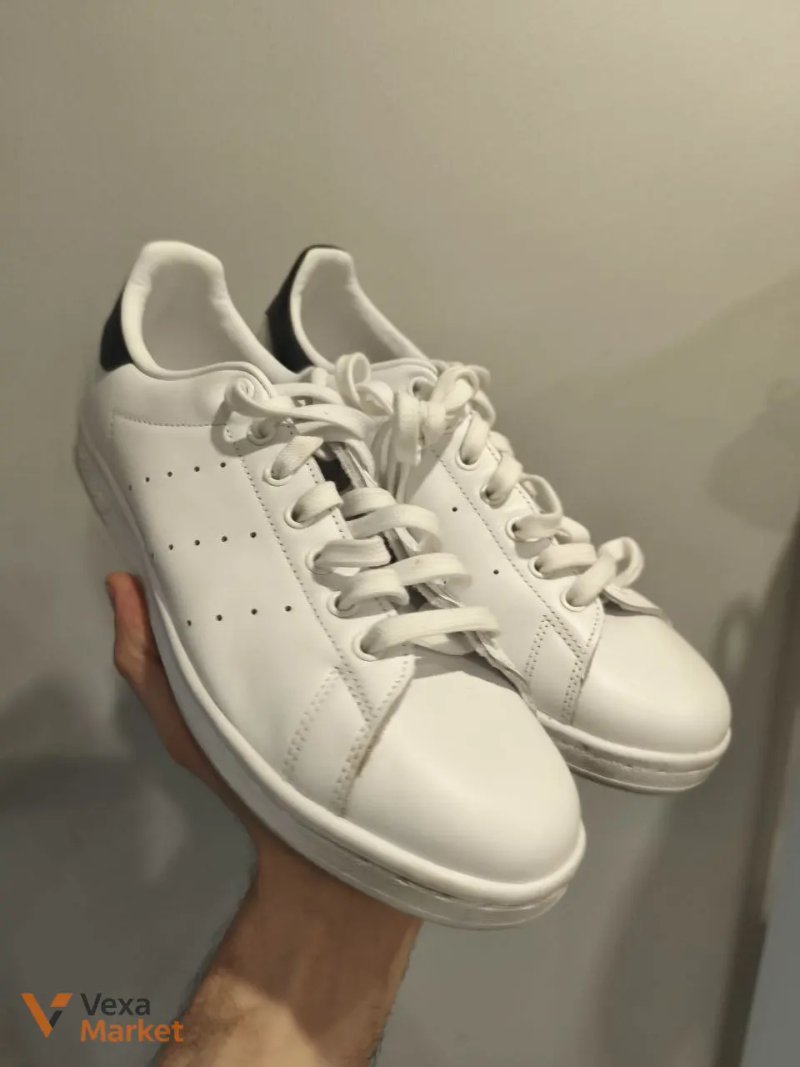 Adidas Stan Smith шкіряні білі чоловічі кросівки 42 розмір — фото 2